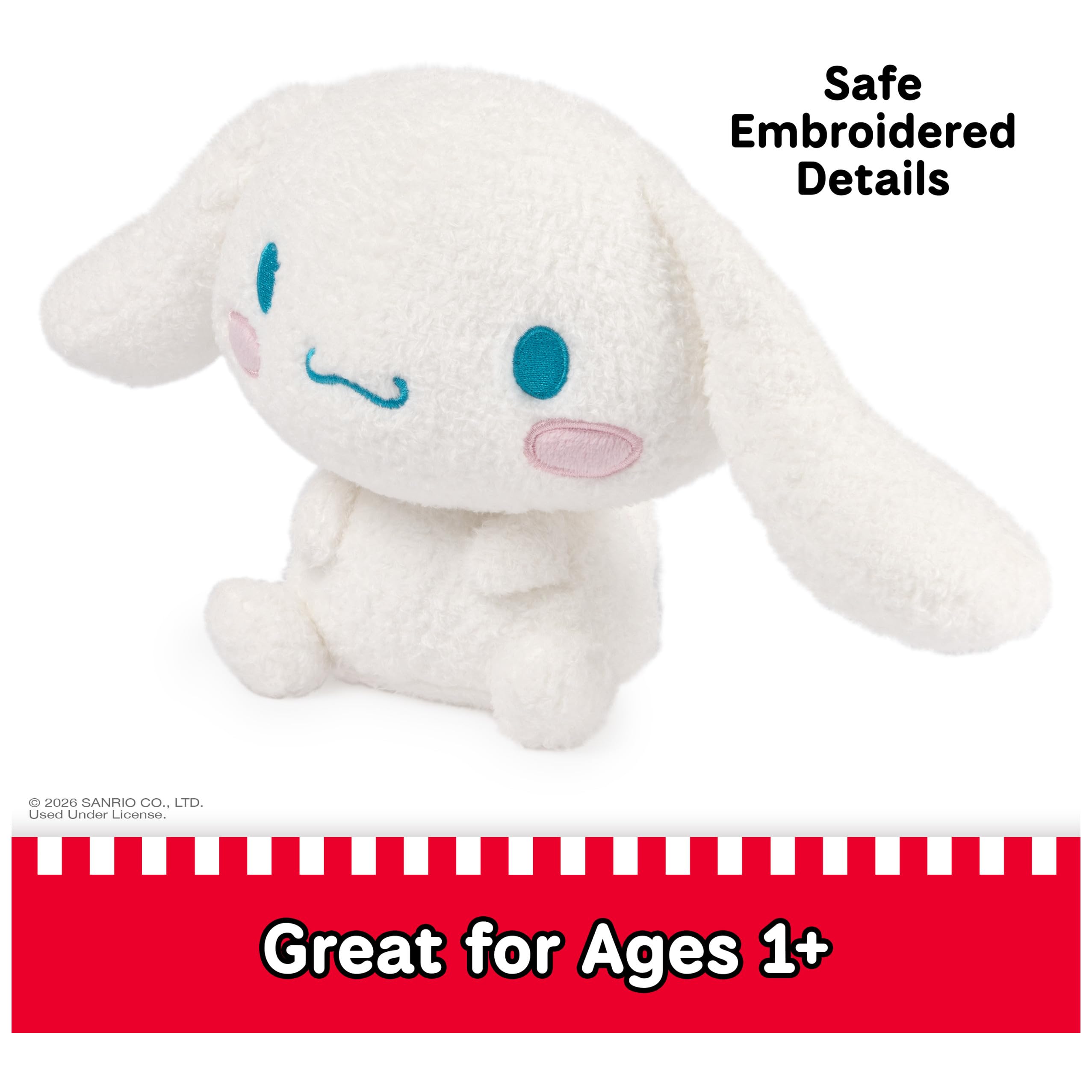 GUND Sanrio Cinnamoroll pluszak, wypchane zwierzę premium dla dzieci od 1 roku życia, 15 cm, biały
