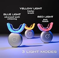 Vista 5 de MOON Kit de blanqueamiento de dientes, dispositivo LED blanqueador de dientes platino, 28 tiras blancas disolventes, bandeja blanqueadora de luz