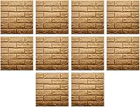 Vista 11 de ECYC Ltd 10 paneles de pared de ladrillo 3D de 11.81 x 11.81 pulgadas, autoadhesivos, papel tapiz impermeable extraíble para sala de estar, 03