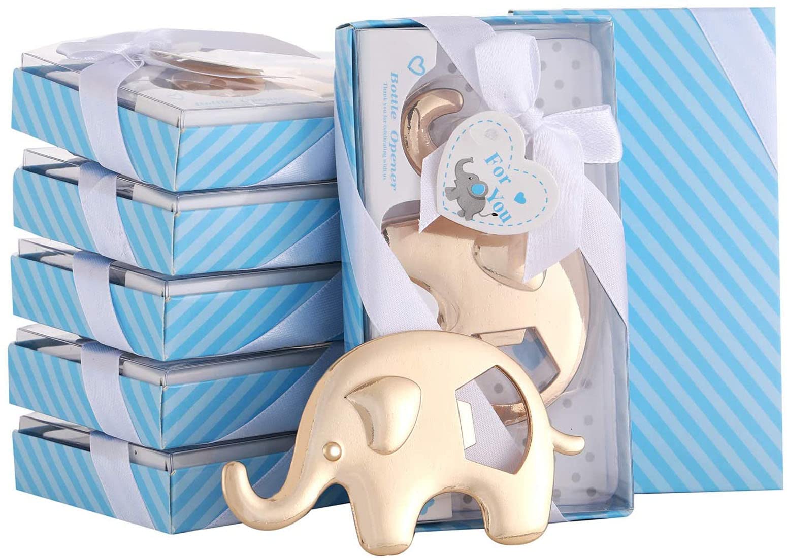 DAJAMAI 12 Pack Bottle Opener Baby Shower Party Favor for Guests Elephant Shaped Bottle Opener Baby Shower Favors Birthday Bridal Shower Souvenirs