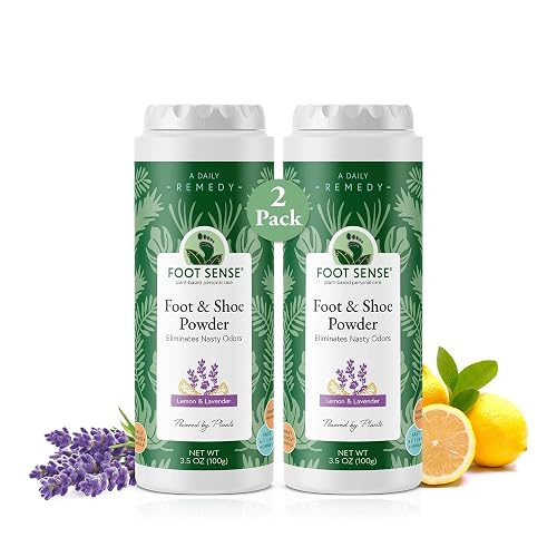 FOOT SENSE All Natural Foot & Shoe Powder, Foot Deodorant,
