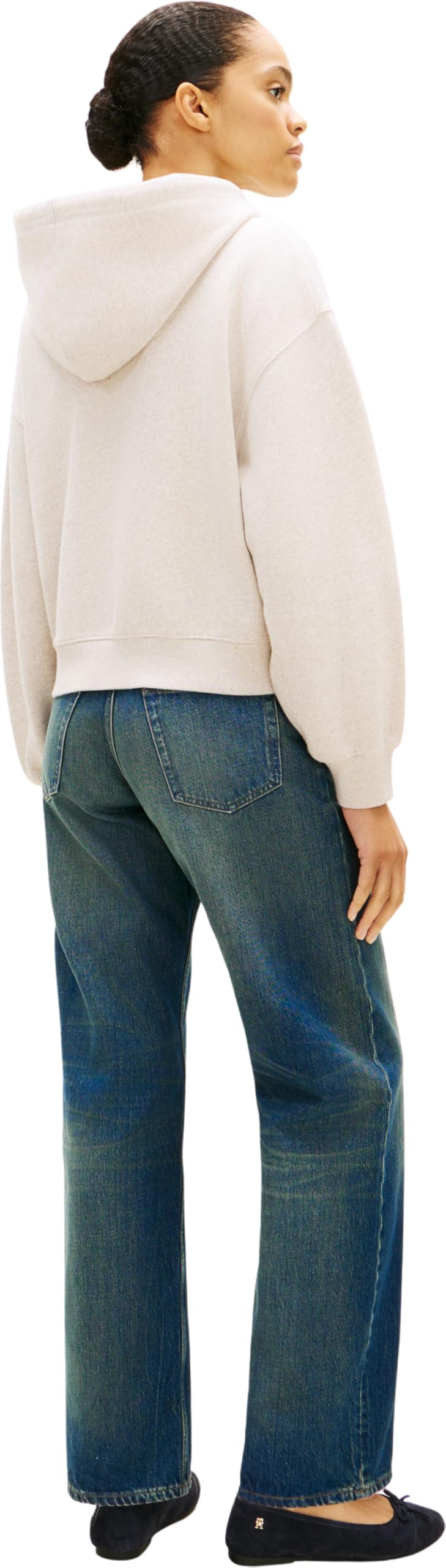 Tommy Hilfiger Mdrn Script Zip Terry Hoodie Ww0ww47845 Sudadera con Capucha y Cremallera Mujer (Pack de 1)