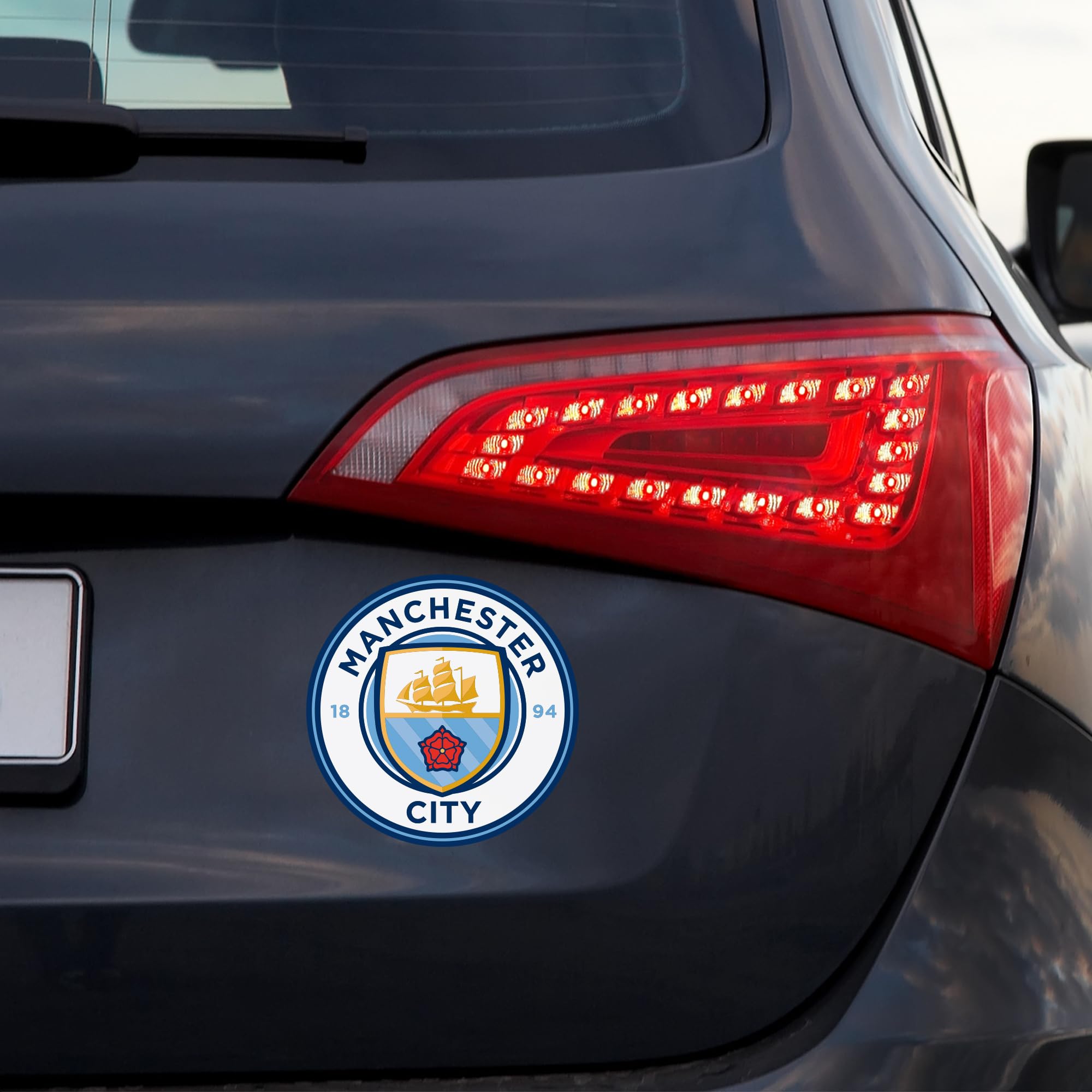 Themed White Manchester City Football Club - Car Sticker Pack