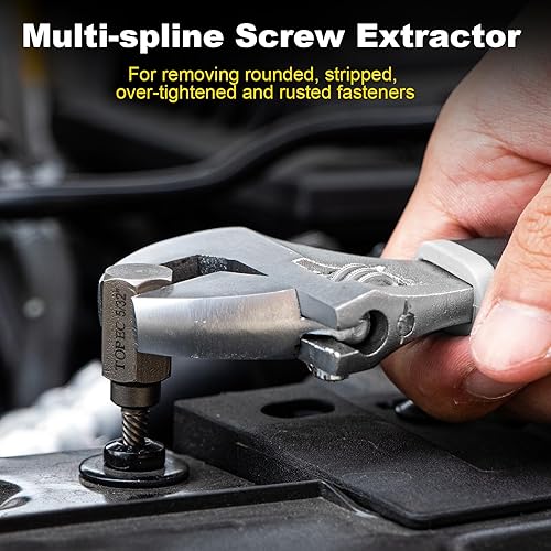 Miniatura 4 de Topec Extractor de tornillos de 55 piezas y extractores de pernos rotos, extractores multilínea y brocas para quitar pernos y tornillos dañados,