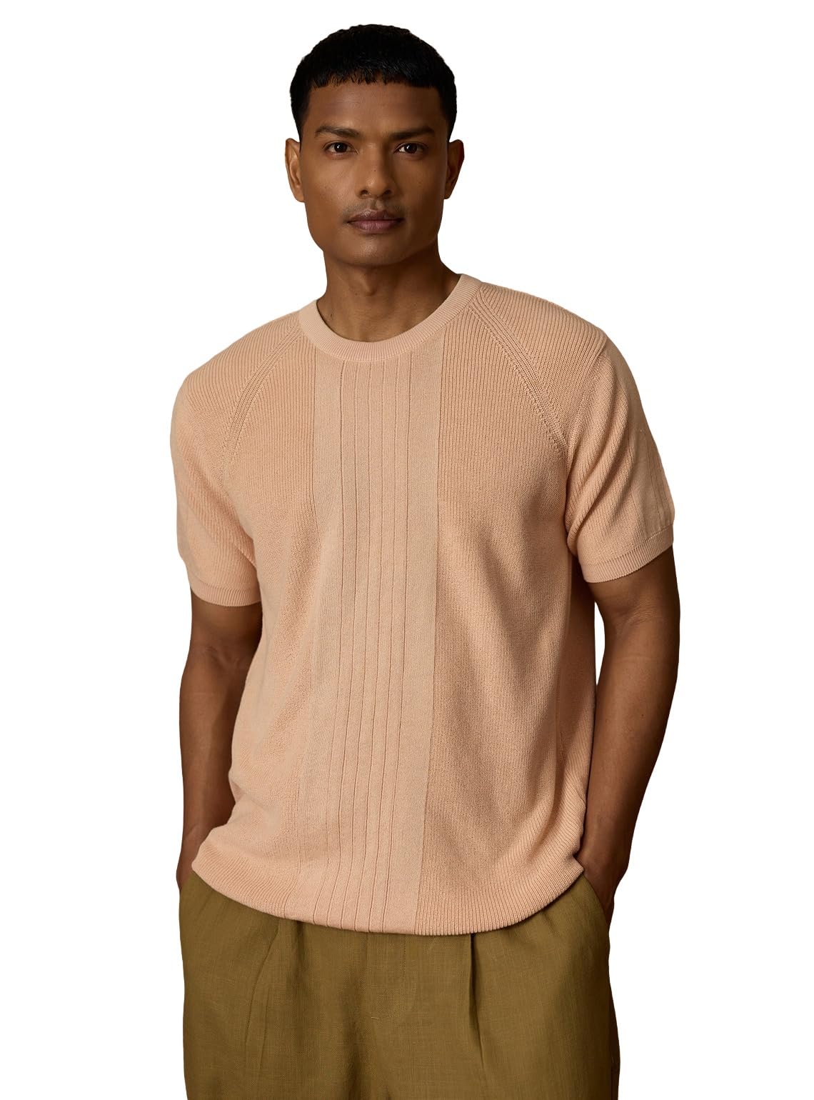 Men Cotton Textured Crew-image-21