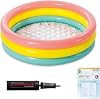 Inflatable Soft Bottom Colorful 3 Knuckle Baby Pool Kids Baby Pool,86x25cm and PumpPatch Set, Pump and Patch Gift, Activity Family For Kids