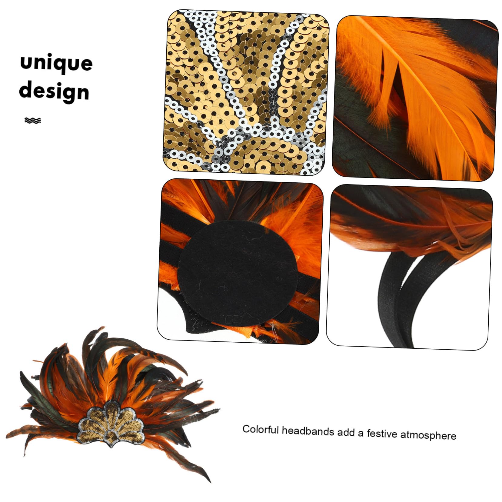 FRCOLOR Diadema De Para Festival Tocado Para Disfraces Indios Para Decoración De Cabello Para Eventos De Temática