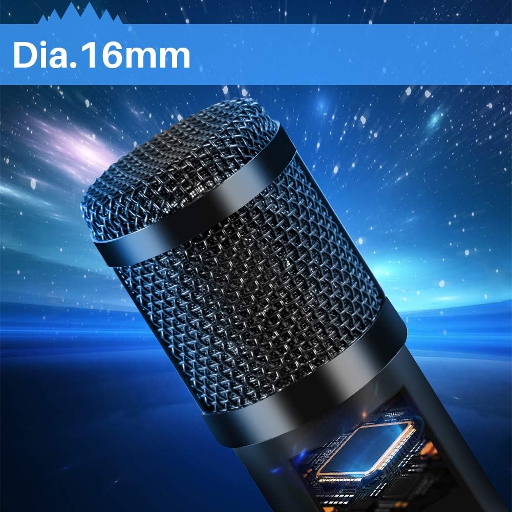 Camide USB Microphone Kit, Studio Condenser Computer PC Microphone Kit with Adjustable Scissor Arm Stand Shock Mount, Plug & Play Recording Microphone for PC Gaming Streaming Podcasting YouTube
