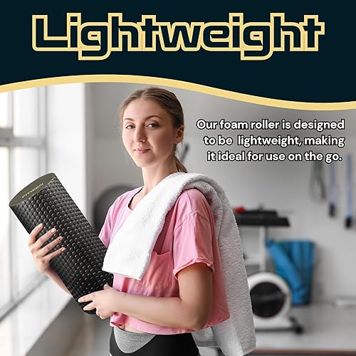 Miniatura 7 de FitNation Rodillo de espuma Rodillo muscular de espuma de alta densidad Rodillos de espuma texturizada para masaje muscular, estiramiento,