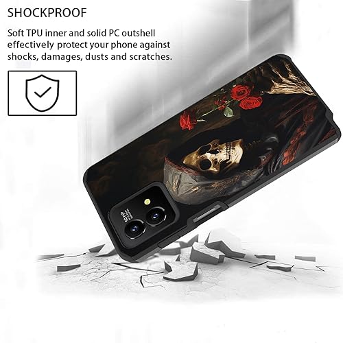 Miniatura 3 de Funda diseñada para Moto G Stylus 5G 2023, híbrida de policarbonato duro y silicona suave de doble capa a prueba de golpes, funda protectora para