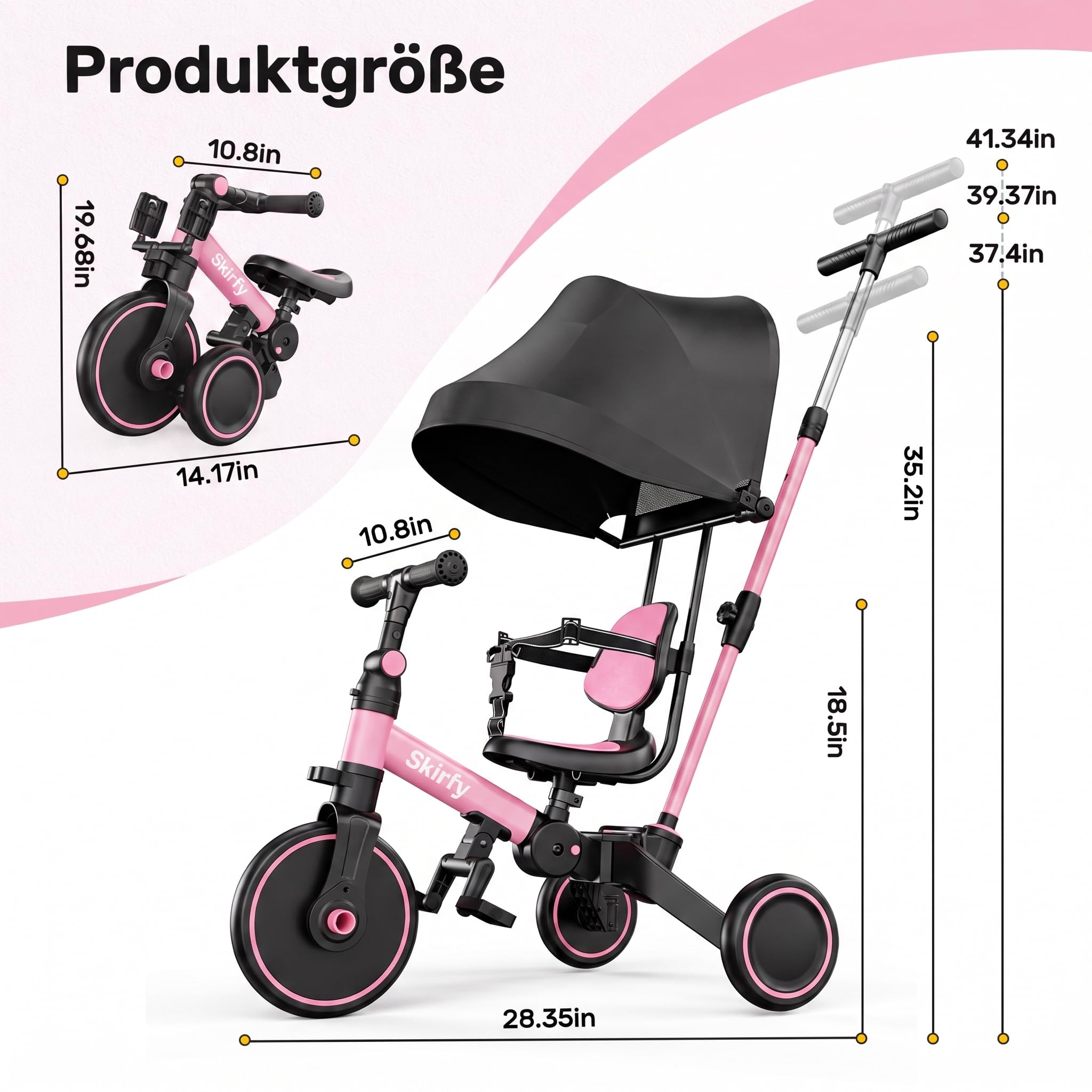 Tricycle from 1 Year with Push Bar
