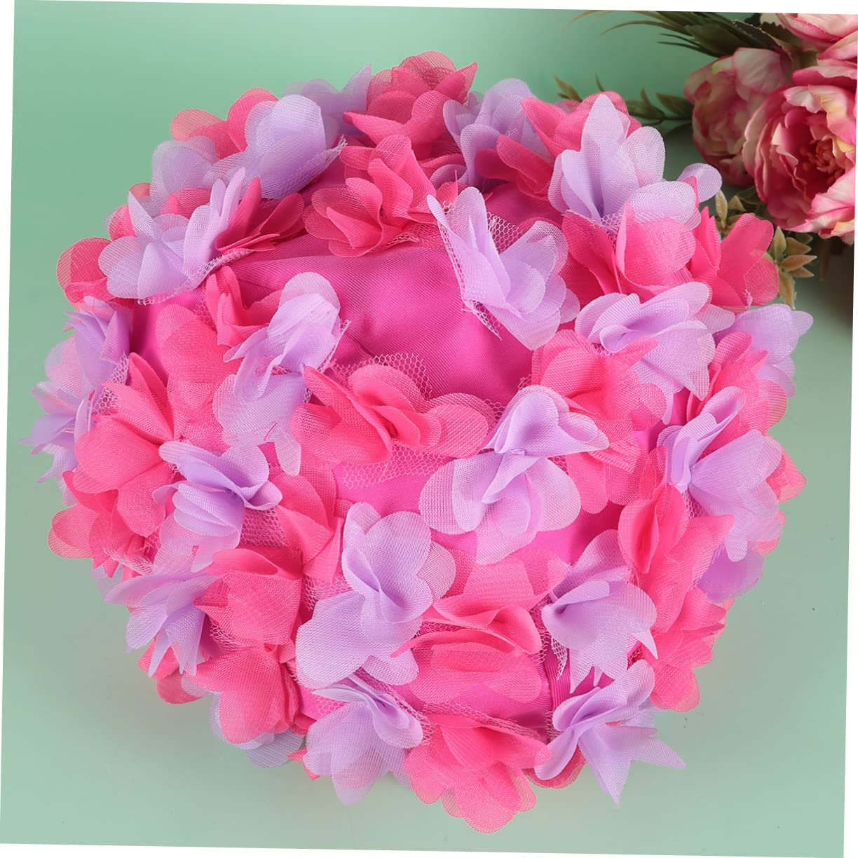 2 Uds Gorros De Natación para Gorro De Baño De Flores Accesorios para Gorro De Natación para Mujeres Gorro De Natación para Niñas Gorro De Natación De Silicona Accesorios para