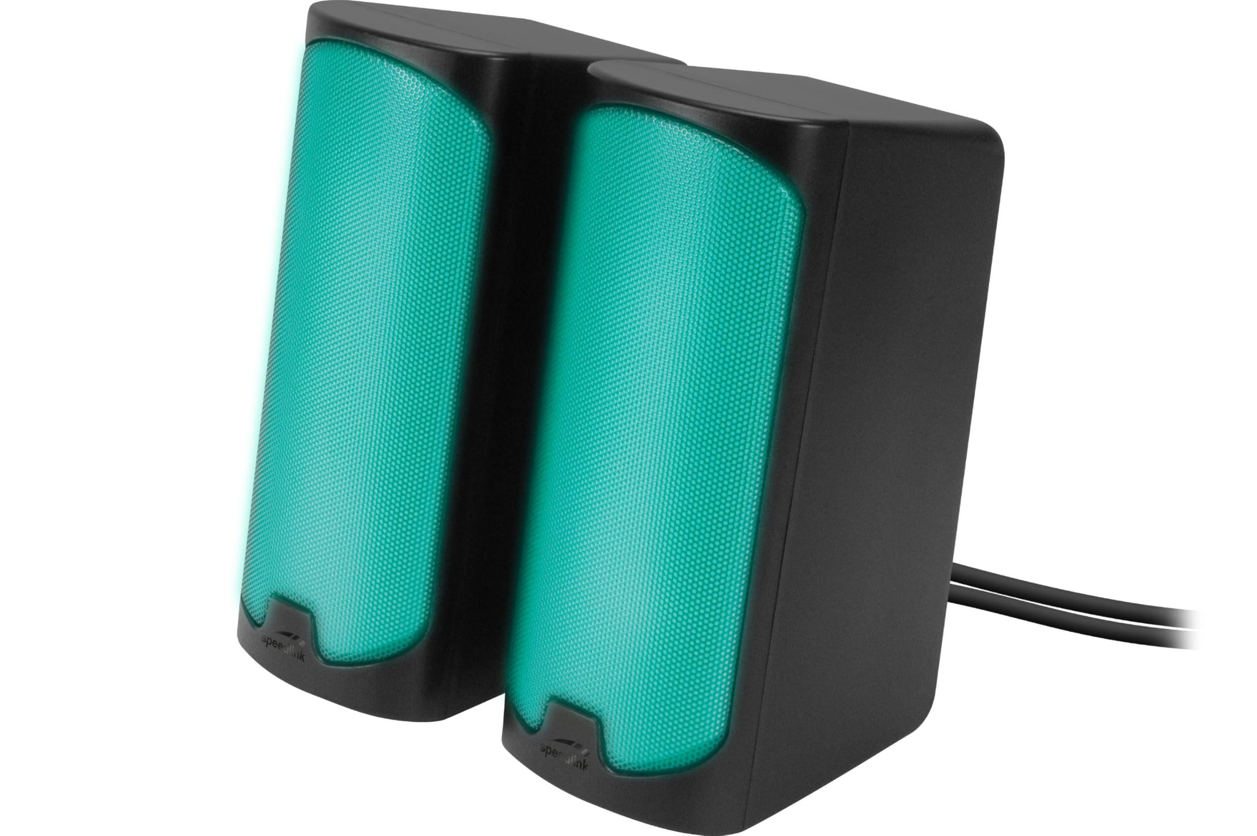 Speedlink Tonos RGB Gaming PC Speaker Bluetooth - głośniki gaming RGB stereo, złącze jack 3,5 mm lub Bluetooth, 12W, aktywny głośnik PC z różnymi trybami oświetlenia, czarny