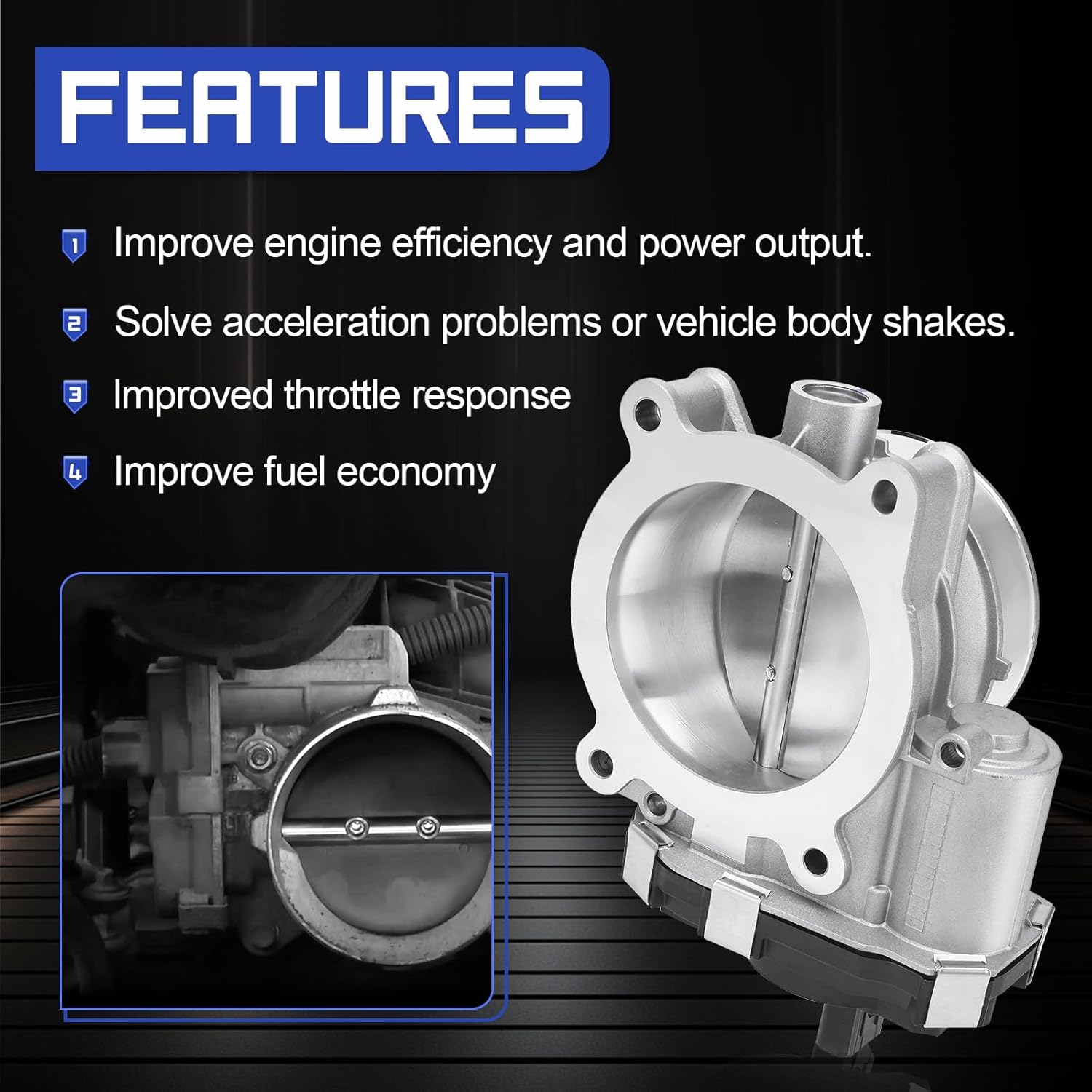S20223 Electronic Throttle Body For 14-20 Chevy Silverado 1500 Suburban Tahoe/GMC Sierra 1500 Yukon Yukon XL V8 5.3L Replaces# ETB0066 12617792 67-3042