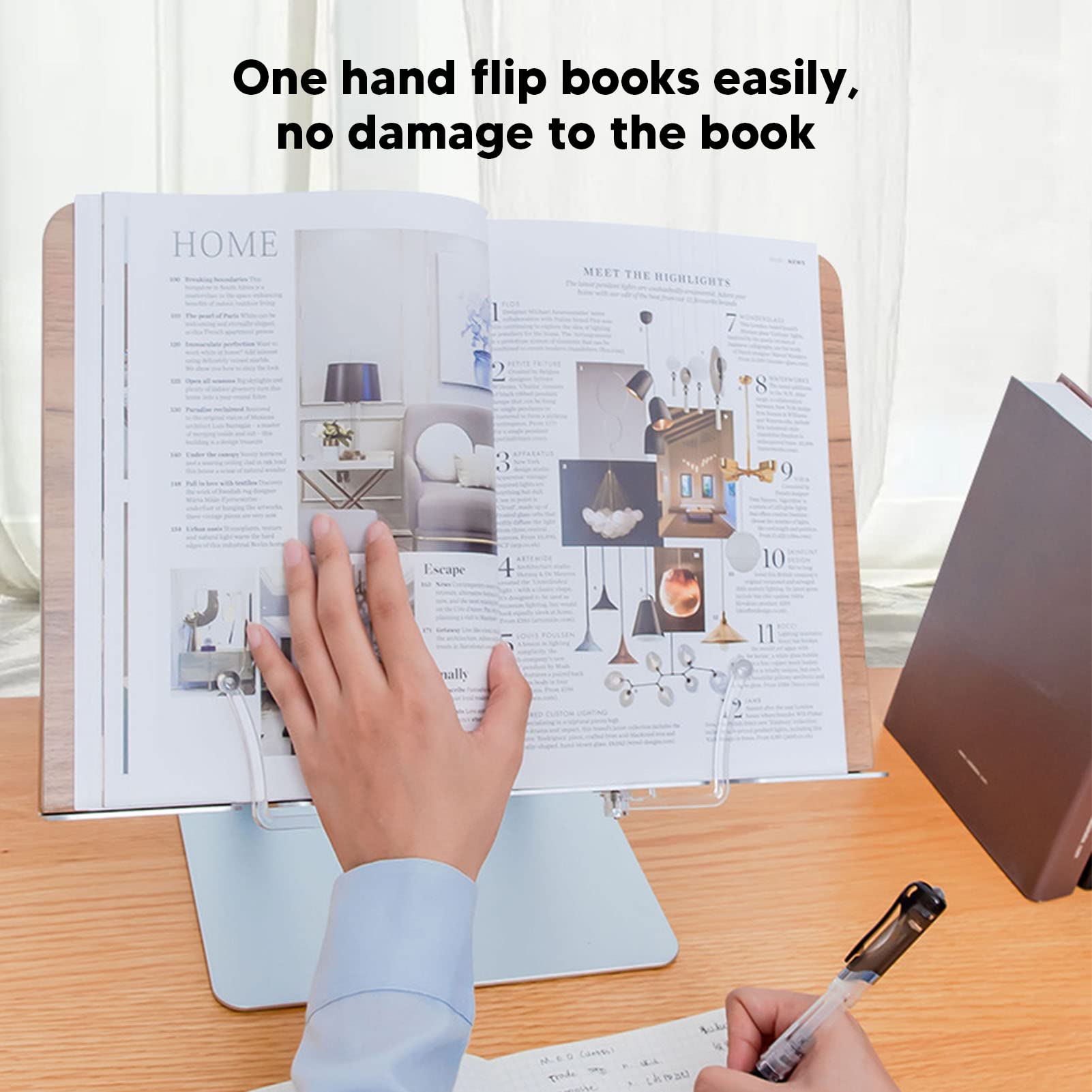 Soporte Ajustable para Libros para una Lectura Cómoda, Estante Plegable de Aleación de Aluminio para Estudiantes y Dispositivos Móviles