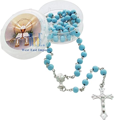 Miniatura 3 de Generic 12 collares de rosario de pétalos de rosa perfumados para primera comunión, regalo para invitados Rosario de Recuerdo para Primera Comunión,