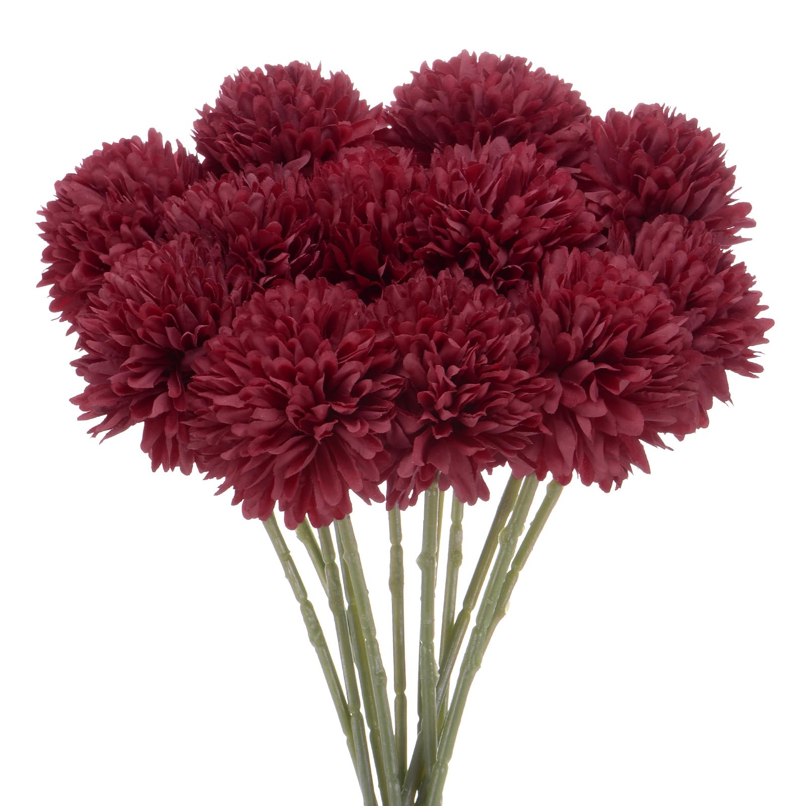 M METERXITY 12-Pack Artificial Chrysanthemum Ball Flowers