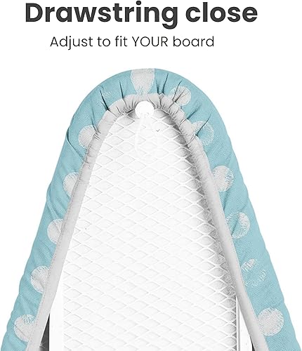 Miniatura 5 de Funda reversible para tabla de planchar de lana, 2 en 1, lana de un lado de algodón (se adapta a tablas de planchar estándar de 54 x 18 pulgadas)