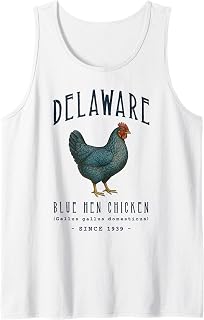 Delaware Blue Hen Chicken State Bird Tank Top