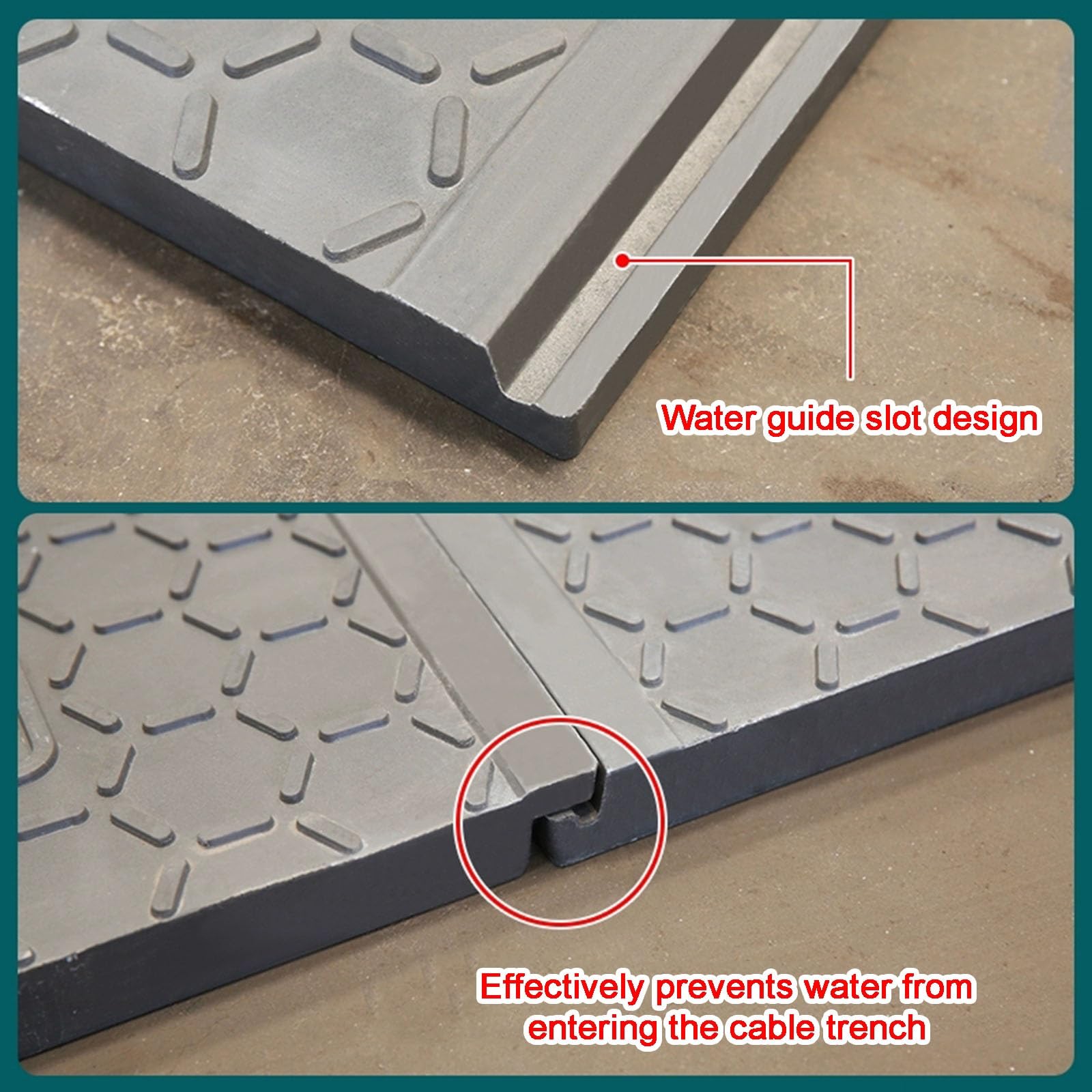 Tapa Arqueta, Tapas para Fosas Sépticas Empotradas de Resina Compuesta con Ranura para Tarjeta para Zanja de Cables/Cuarto de Distribución/alcantarillado(70cm/28in)