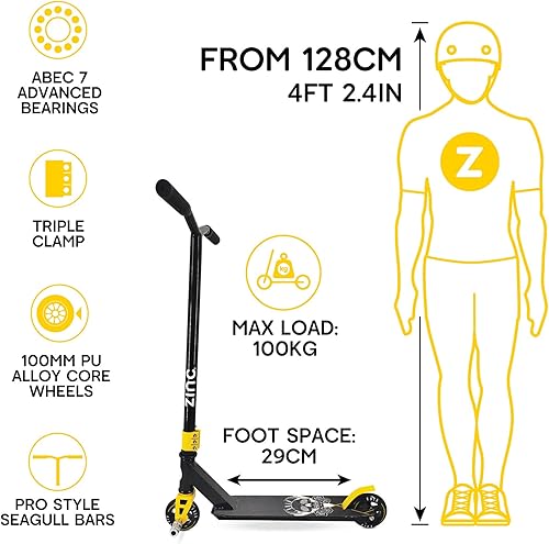 Miniatura 5 de Zinc - Void Stunt Scooter, Amarillo