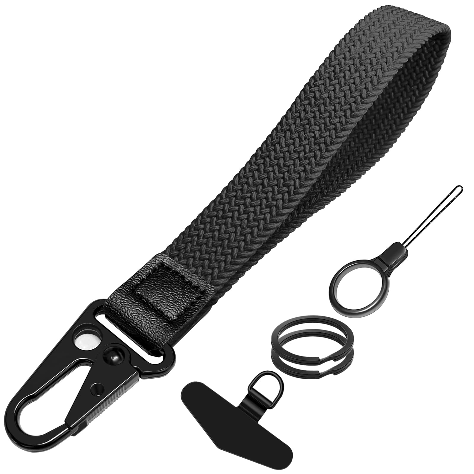 BuitBoll Stretchy Wristlet Keychain, Wrist Lanyard Strap Key Chain Holder to Hold Keys Wallet Phone ID Badge for Men Women