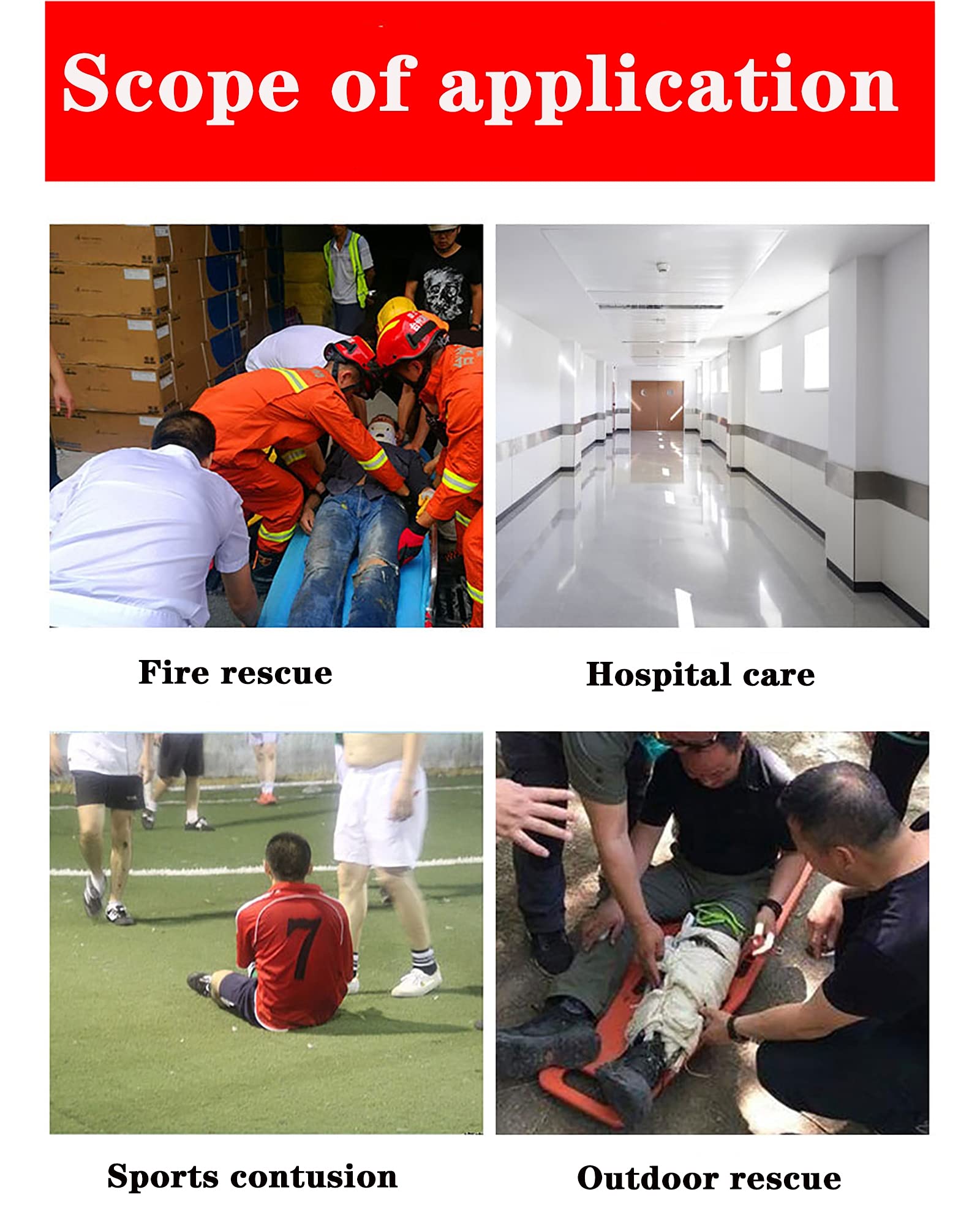 Camilla de Rescate de Emergencia Separable, de aleación de Aluminio, Plegable, para escaleras, Ambulancia, Bomberos, evacuación, Elevador de escaleras.