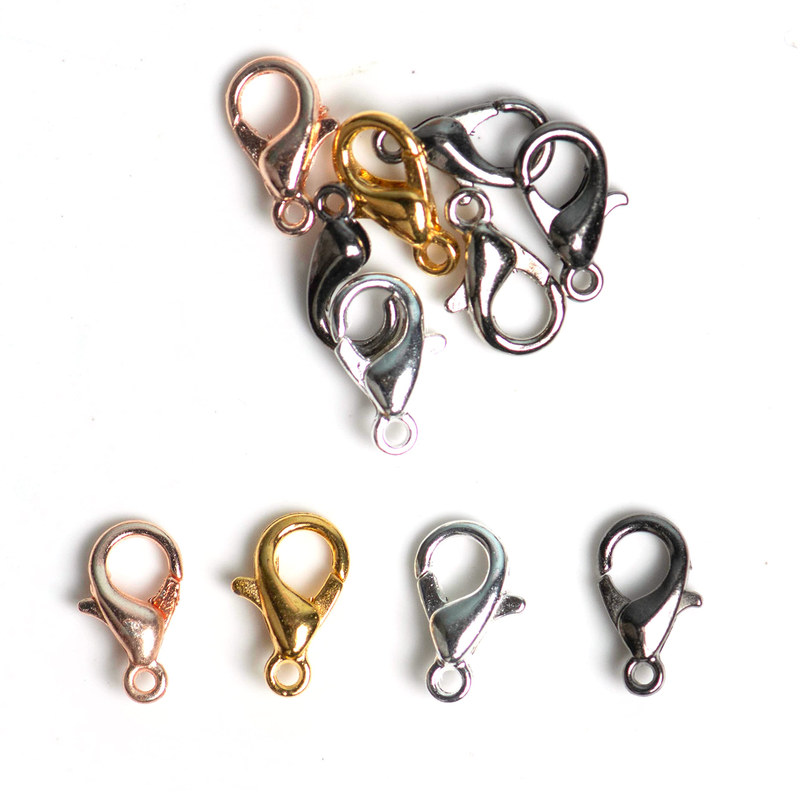 SATRA TRADERS | 50pcs Lobster Claw Clasps | 12mm | 502 50pcs, Black