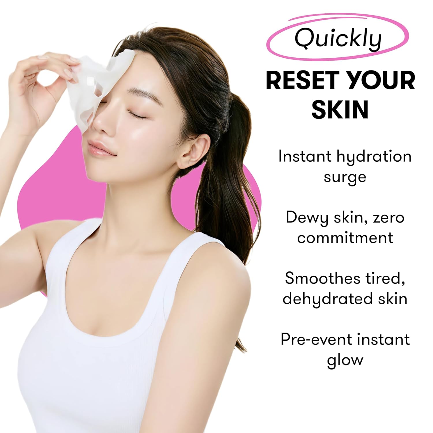 Epielle Collagen Korean Face Masks 20 Pack - Anti Aging Sheet Masks with Hyaluronic Acid for Hydrating & Plumping Skin, Stocking Stuffers for Women - Image 5