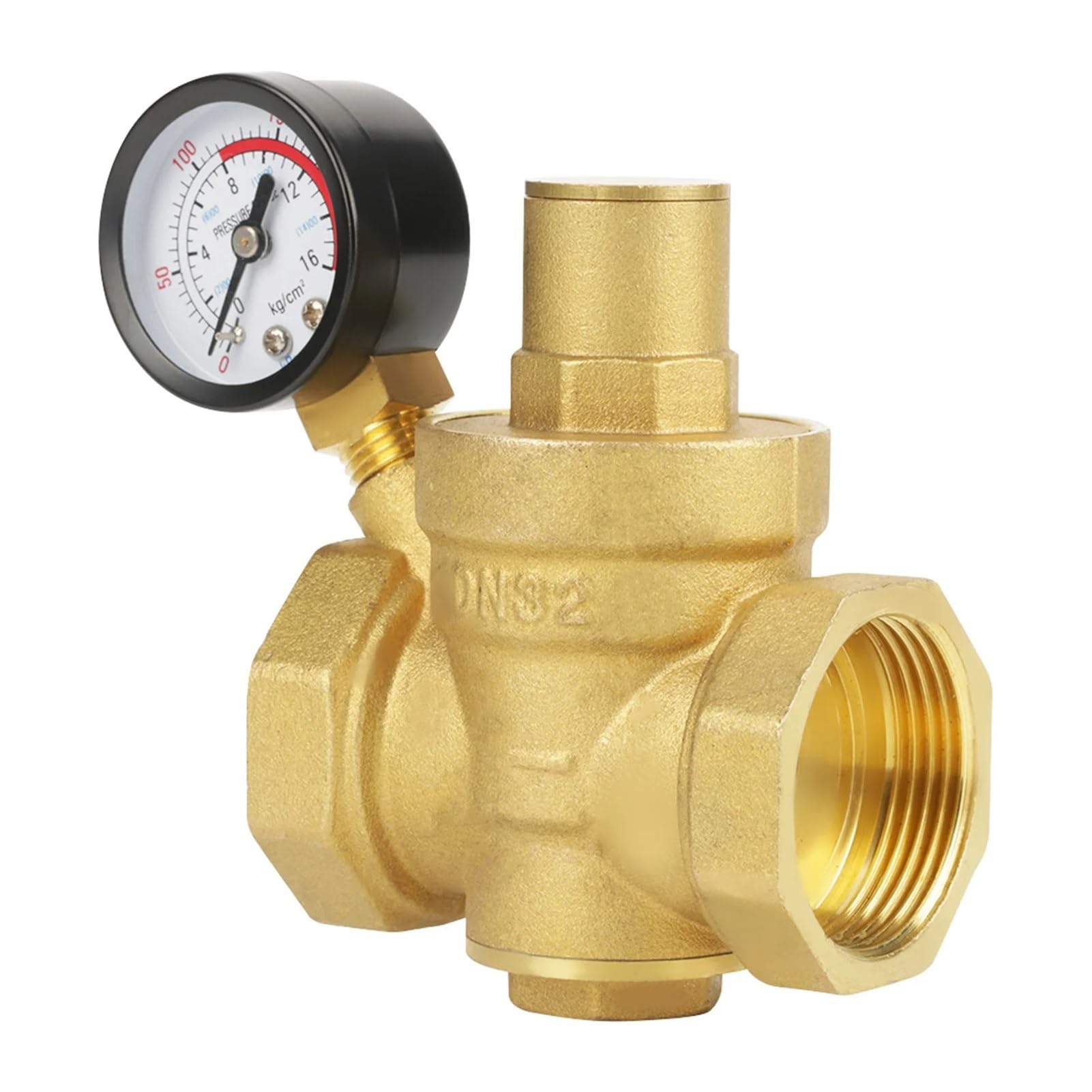 Ozliyy One Color 1Pcs Pressure Reducing Valve Dn32 Brass Water With Adjustable Gauge Regulator