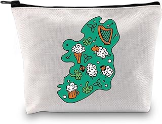 Ireland Lover Gift Ireland Country Makeup Bag Ireland Travel Cosmetic Bag Ireland Souvenir Gift Ireland Journey Gift (Ireland Country MB)