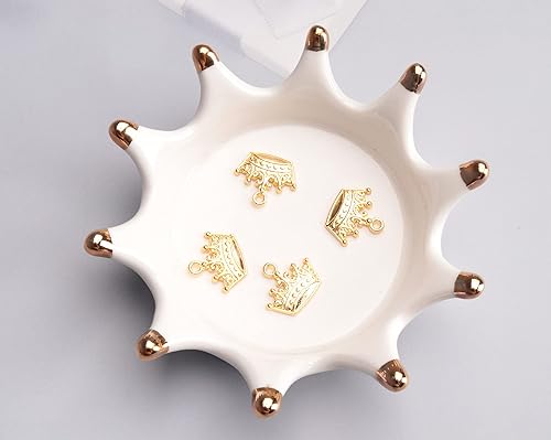 Miniatura 5 de 30 Pcs Tiara Charm Mini Metal Vintage Cute Jewelry Pendant for DIY Making Necklace Bracelet Necklace Jewelry Making Crafting Accessories Earring Gold