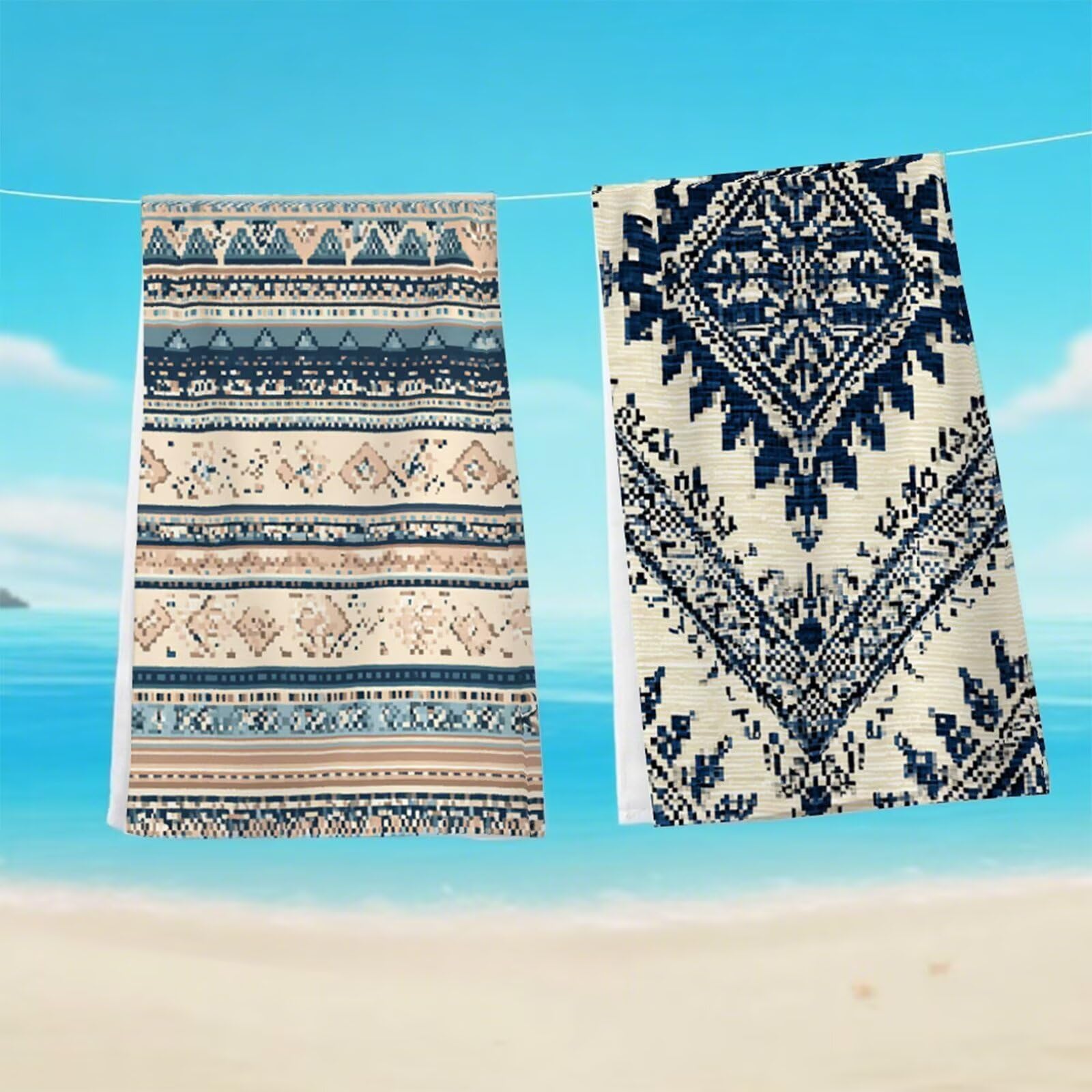 Ręcznik plażowy XXL 90 x 180 cm, ręcznik z mikrofibry Ręczniki kąpielowe odporne na piasek Lekki i szybkoschnący chłonny miękki dywanik plażowy, z torbą do uprawiania sportu, podróży, sauny (turecka