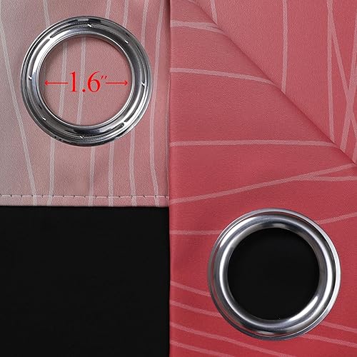 Miniatura 7 de Estelar Textiler Cortinas opacas de Navidad rojas y verdes para dormitorio, con aislamiento térmico, cortinas degradadas de 84 pulgadas de largo,