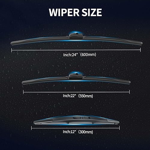 Miniatura 3 de GARDIMU Repuesto para limpiaparabrisas Subaru Forester 2019, 2020, 2021, 2022 y 2023, 3 piezas de limpiaparabrisas delantero y trasero de automóvil