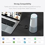 Nuroum C20(2nd Gen) HD Conference Webcam, 1080P Video Conferencing Camera with Microphone and Speaker, All in One Computer Camera for Laptop, 13ft Voice Pickup, AI Noise-Cancellation, USB Plug&Play