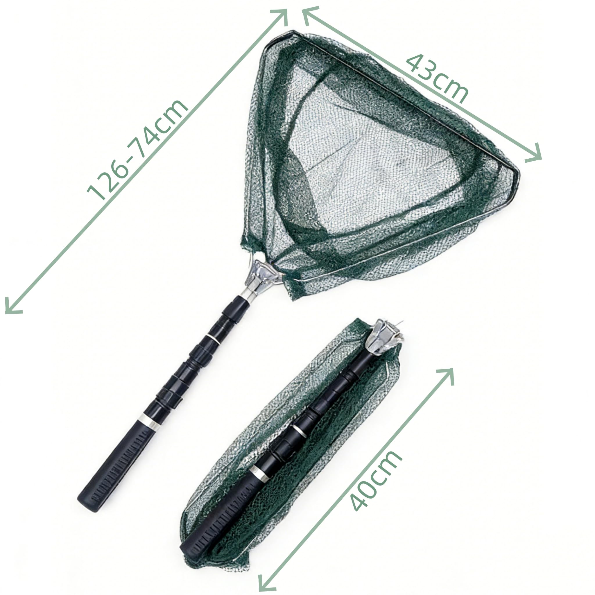 Image secondaire de Épuisette Télescopique Légère Vunanvu 130 cm pour Pêche en Étang