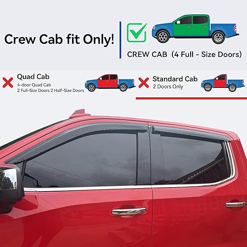 Miniatura 309 de Visores protectores de lluvia para ventana, deflectores de viento de canal exterior