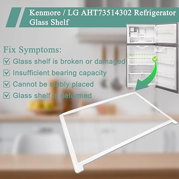 Upgraded AHT73514302 Refrigerator Glass Shelf Assembly