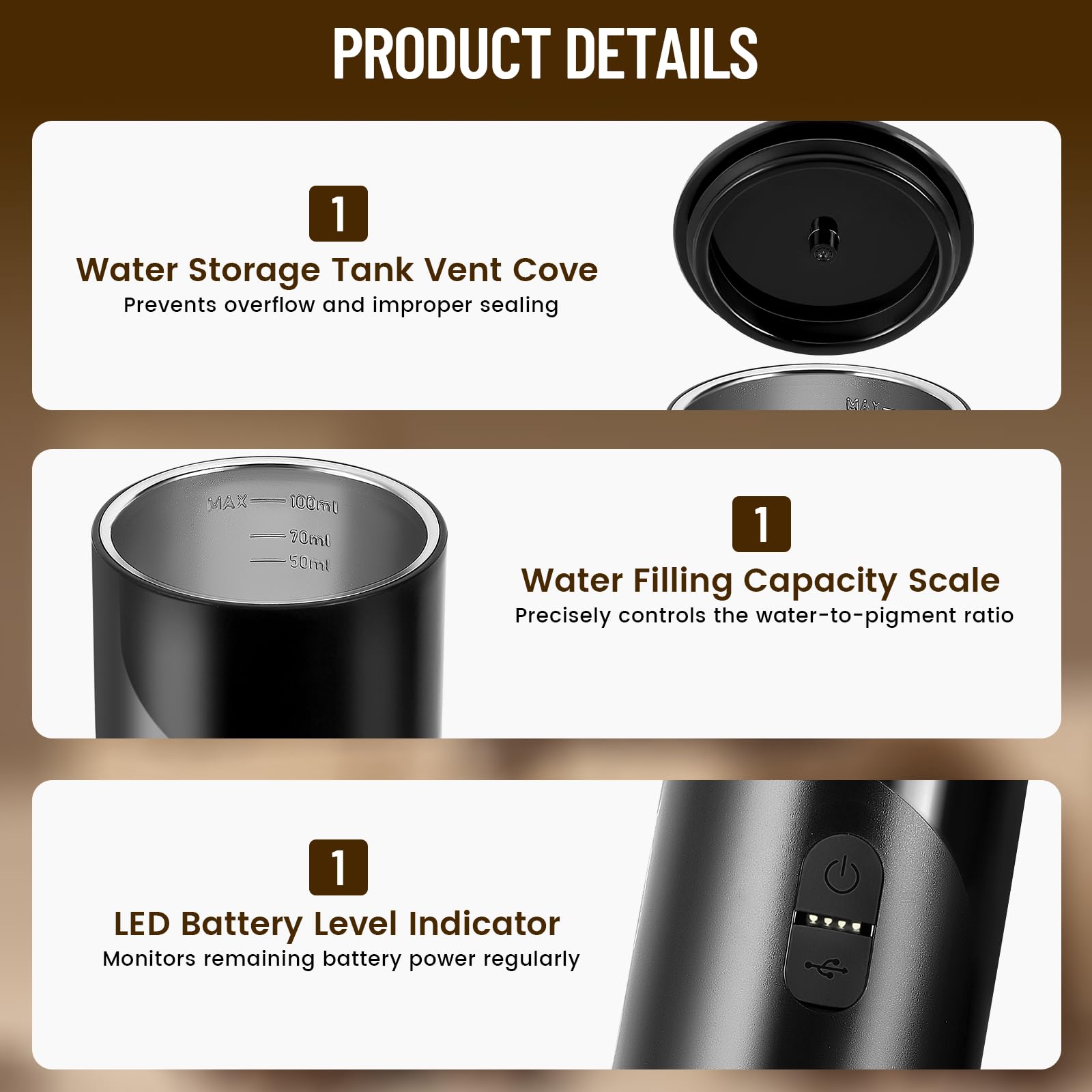 Máquina de Café 3 en 1 Portátil Compatible con 3.5 x 2.8cm Cápsulas y café molido, Cafetera Espresso Eléctrica para Camping Viaje Oficina, Calentamiento Rápido Cafetera con depósito de agua de 100ml