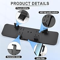 Vista 3 de LivTee Espejo retrovisor antirreflejo, universal de 11,3 pulgadas (287 mm), espejo retrovisor panorámico gran angular convexo, clip en el original