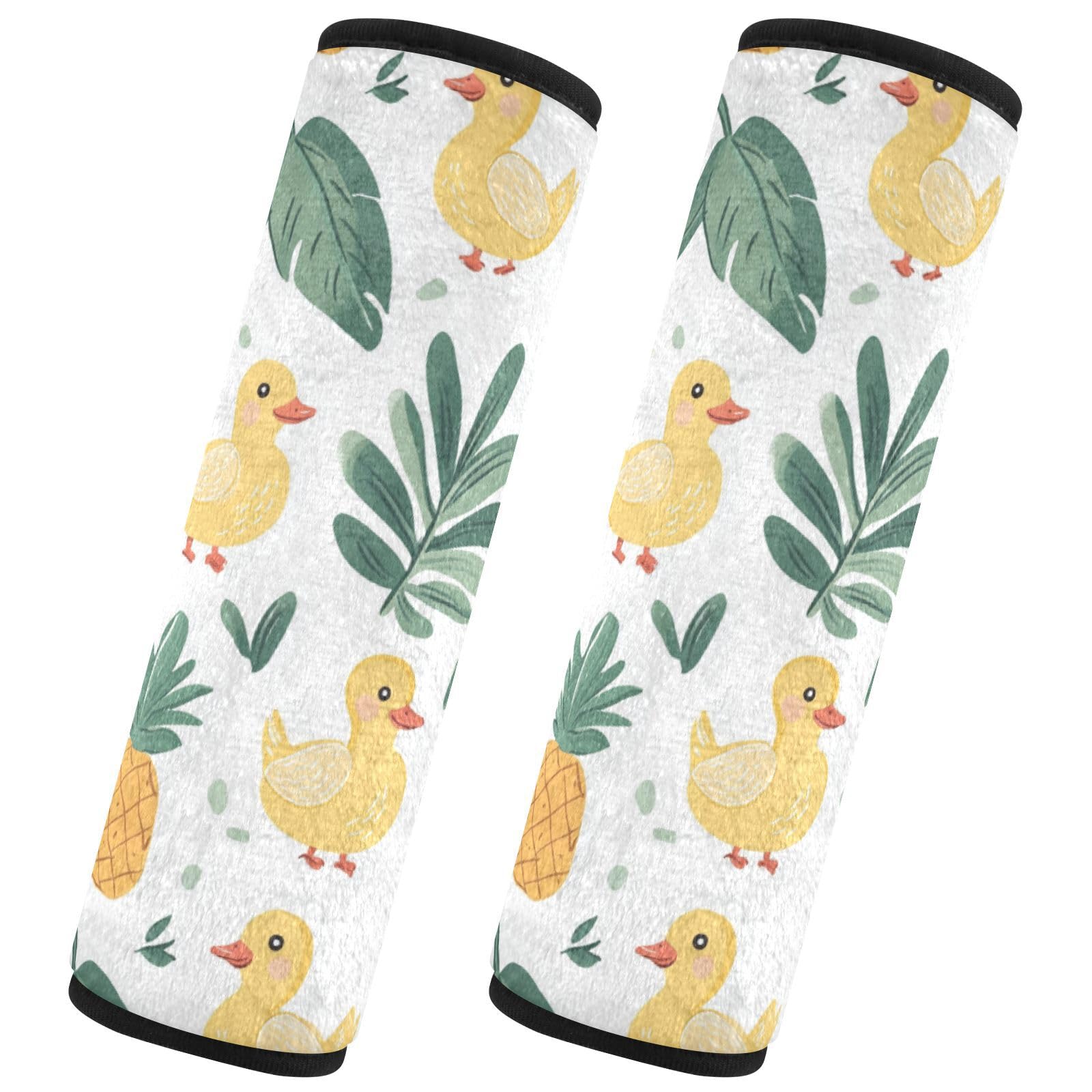 Seat Belt Covers 2 Pack Ducks Pineapple Car Seats Strap Covers Super Soft Cute Car Seats Neck Cover for Boys Girls Adults Babies M