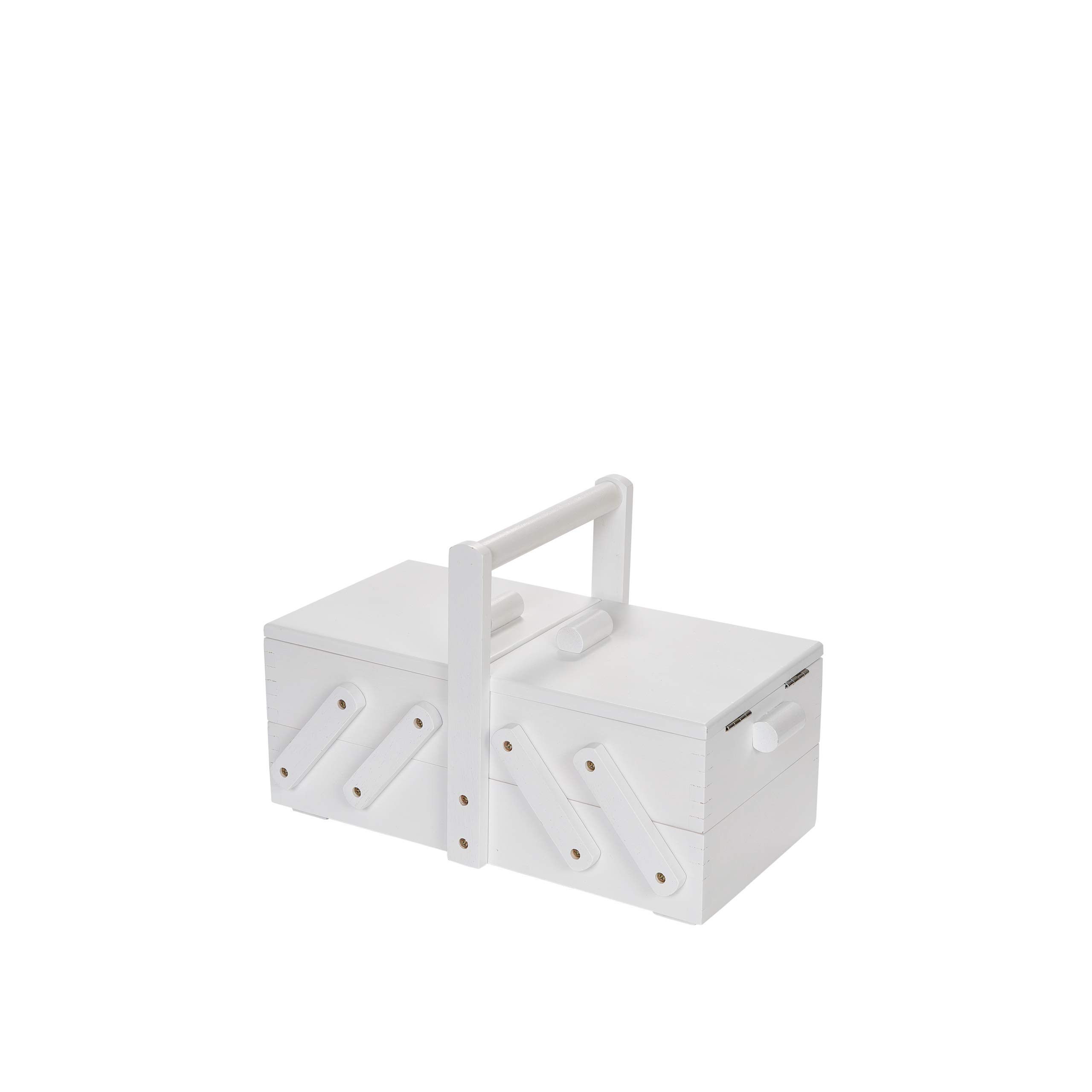 Prym 612579 Nähkasten/Nähkästchen Holz S, weiß
