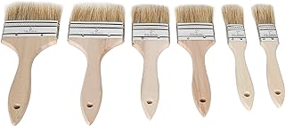 Sponsored Ad - ETERNA 6Pack Household Chip Paint Brush 1inch 2inch 3inch Natural Bristles Wooden Handle Flat Brushes Set f...