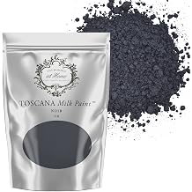 AMY HOWARD AT HOME Toscana Milk Paint Powder for Furniture, Decor, Finish, and More | Multi-Surface Paint Mix with Natural Ingredients | Add Water | 12.0 Ounce Pouch | Noir