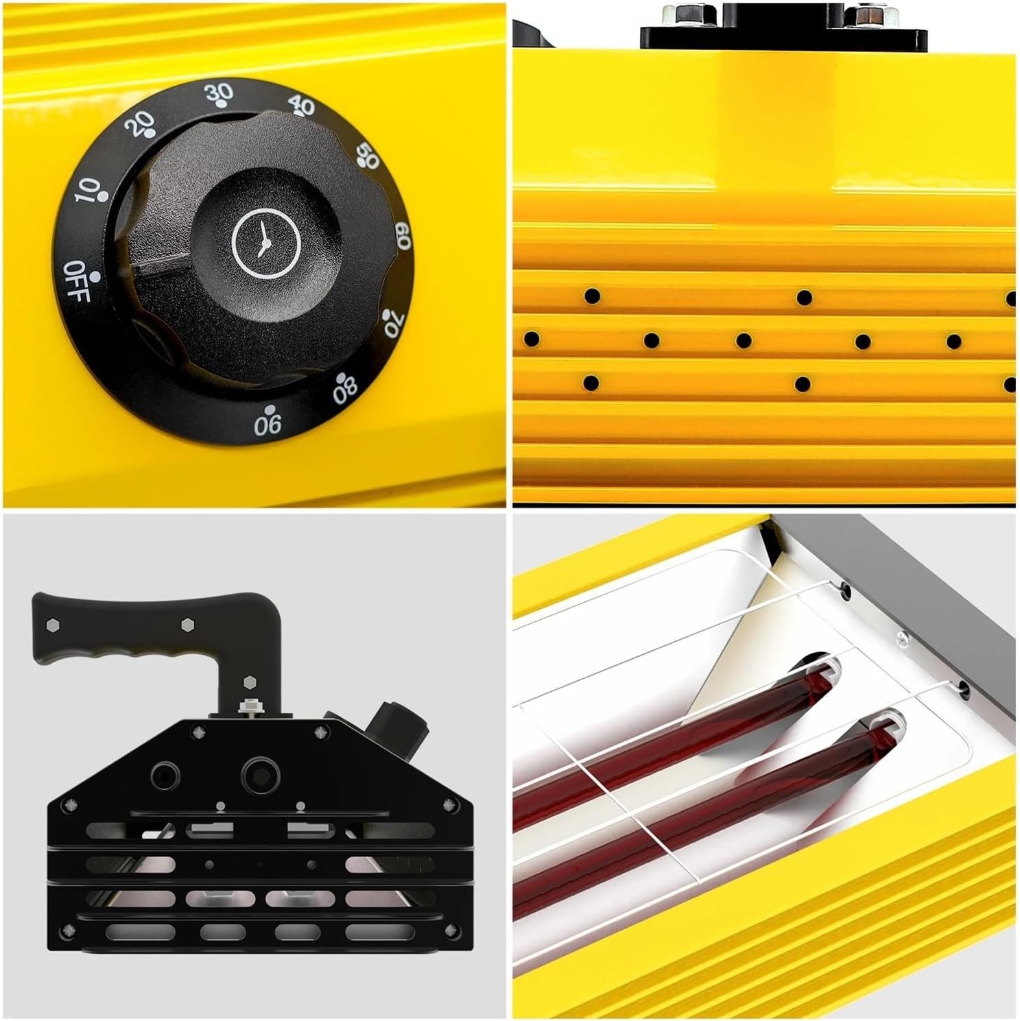 Paint Baking Lamp 2000w Paint Curing Dryer Shortwave Paint Drying Lamp with Bracket(ZJ-SC-002,220V UK)