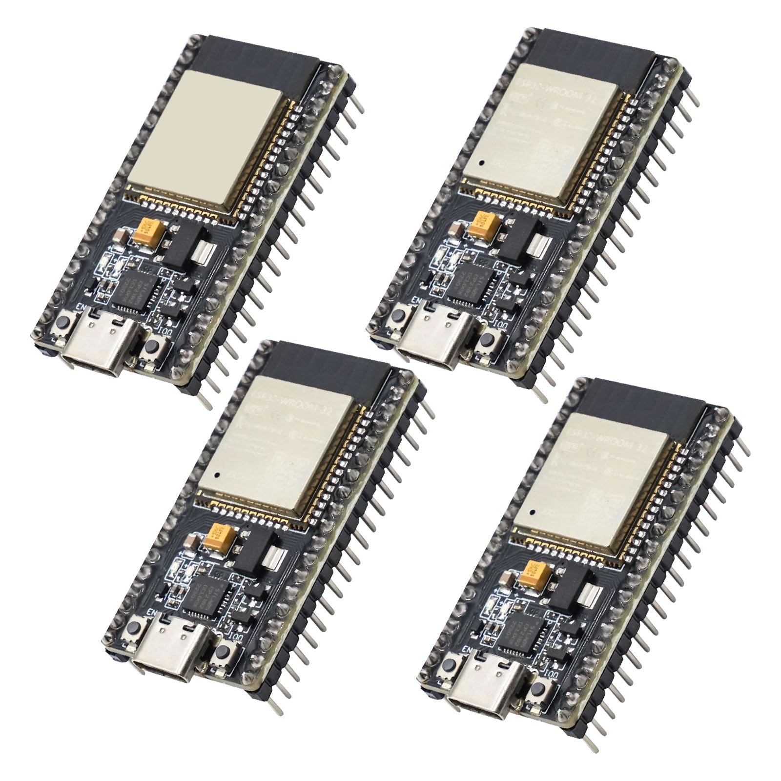 2x ESP32 NodeMCU Entwicklungsplatine – ESP-WROOM-32, WiFi+Bluetooth, CP2102, USB-C, 2.4GHz