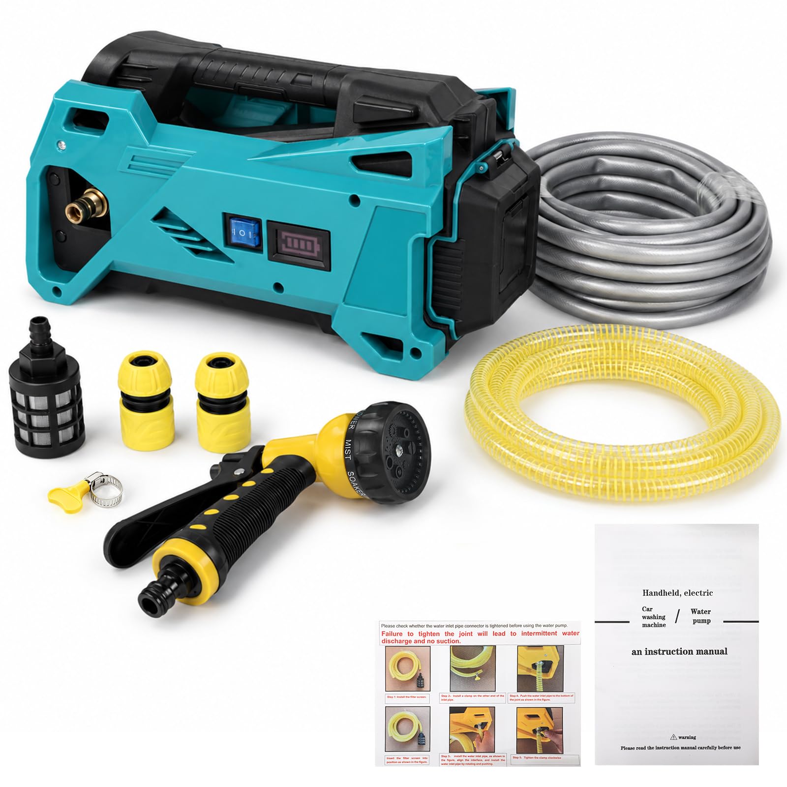 Kabellose selbstansaugende Wasserpumpe 780L/H18V Batterie (ohne Batterie)