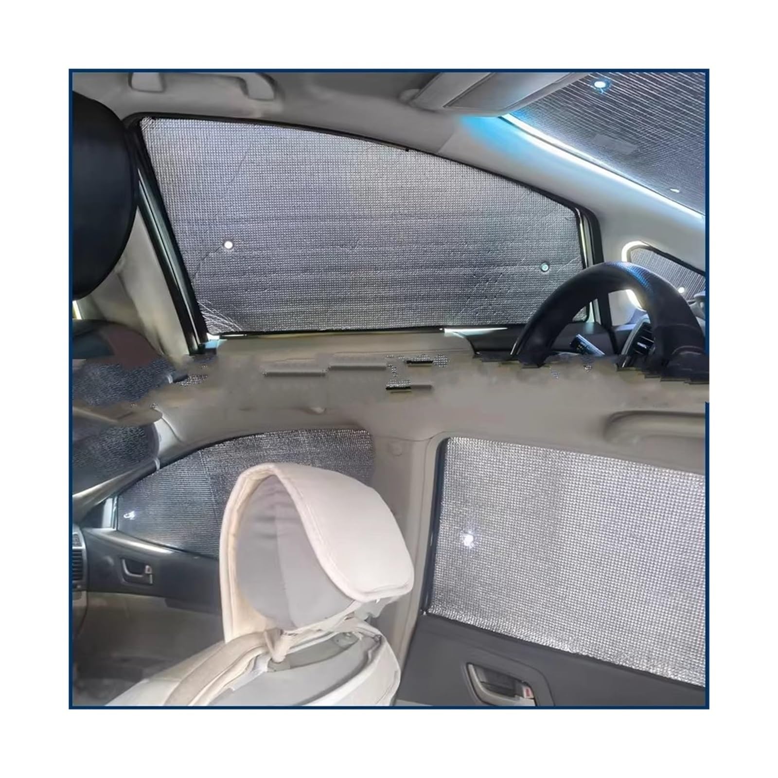 Tendine Parasole Per VW Per Caddy 2K Per VW Per Maxi MK3 2004-2019 Parasole Per Finestrini Auto Anti-UV Oscuranti Camper Parasole Auto("A" All Windows)