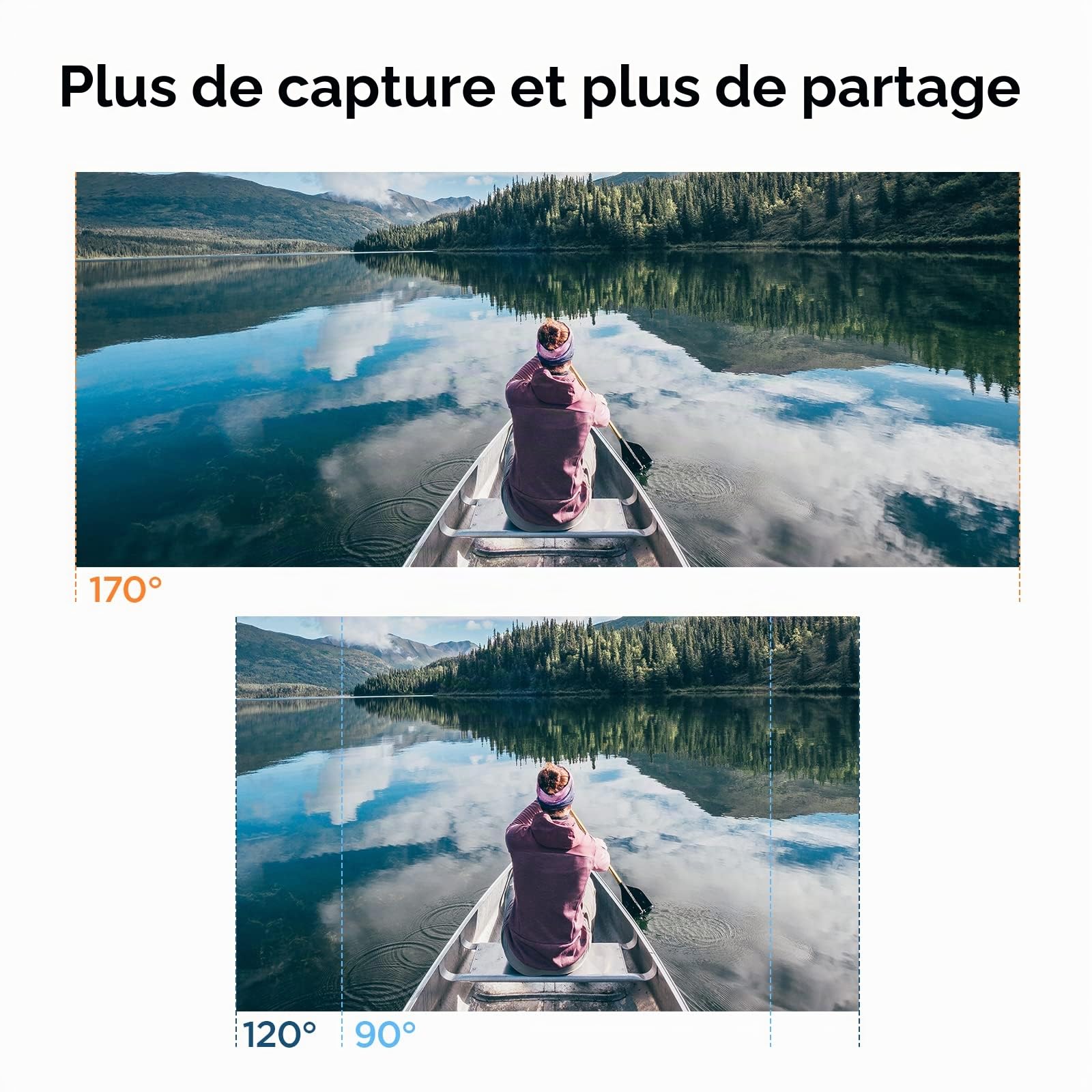 Caméra d'action 4K / 30fps, Action Caméscope WiFi 20MP, 131ft/40m Caméra Étanche EIS avec Microphone Sport Caméra 170°avec Télécommande 2 Batteries, Divers Accessoires
